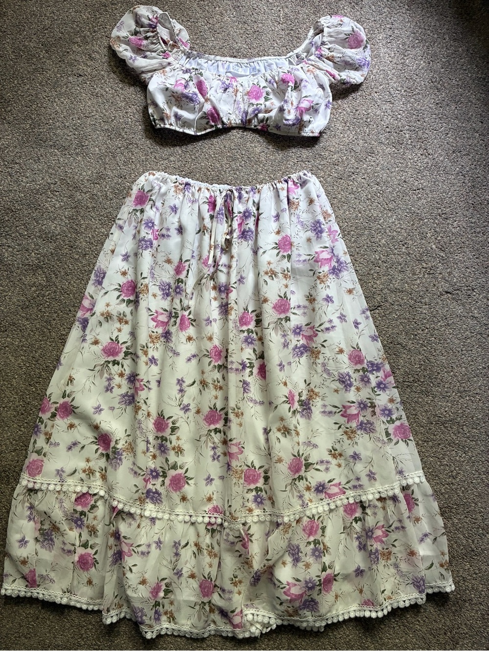 Adeirlina Two Piece Fairycore Skirt & Top (S)